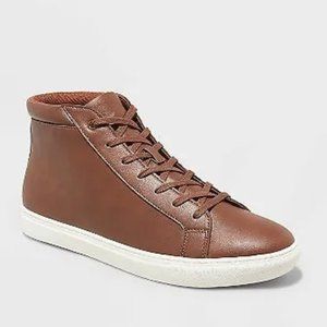 Men's Goodfellow Landry High Top Sneakers Dark Brown Size 10